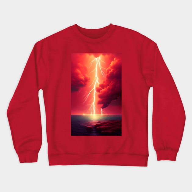 Thunderstorm artwork Crewneck Sweatshirt by Gaspar Avila